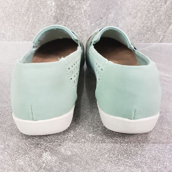 Earth Origins Shoes Size 7. 5 Green Perforated Nubuck Scarf Slip On Flats Finley - Picture 6 of 12